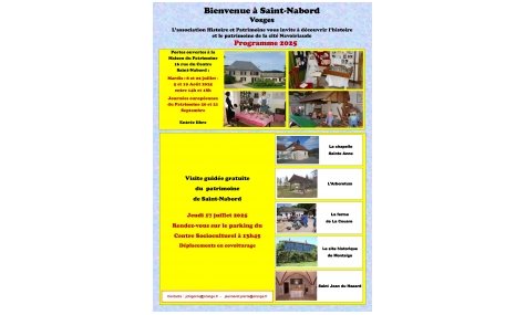 Les rendez-vous de l'association Histoire et Patrimoine