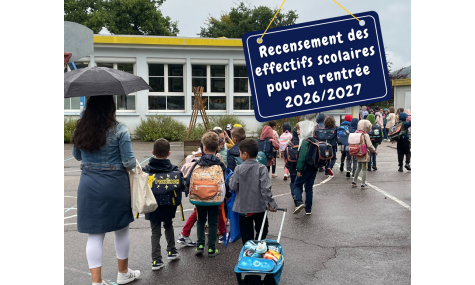 Recensement des effectifs scolaires pour la rentrée 2026/2027