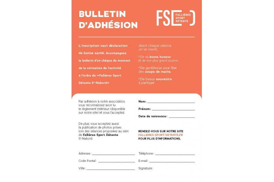 Programme d'activités de Fallières-Sport-Détente