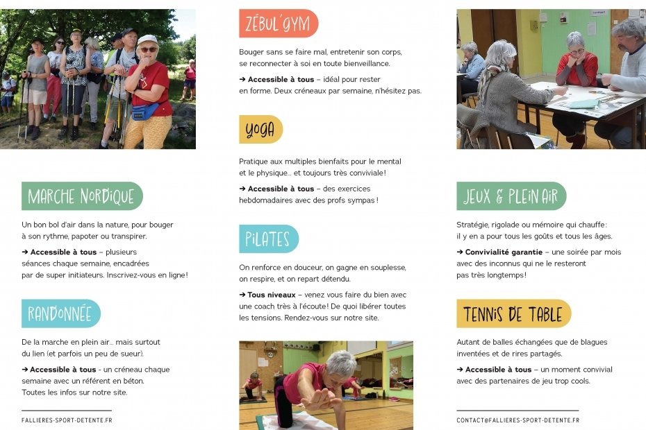 Programme d'activités de Fallières-Sport-Détente